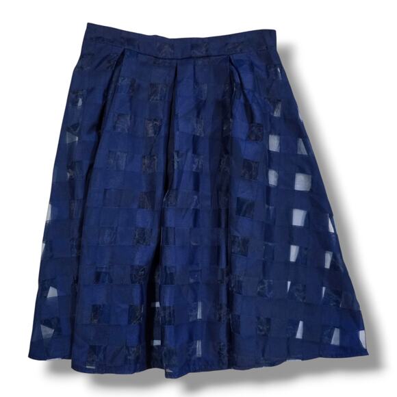 Charlotte Russe Women’s Blue Layered A-Line Skirt Medium - Picture 3 of 9